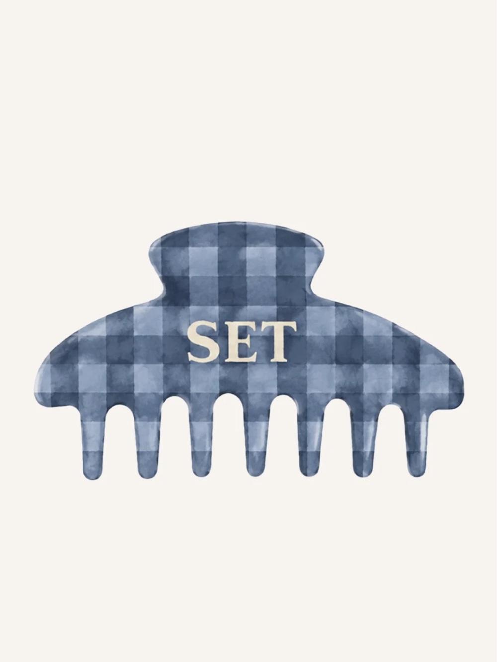 SET Active Gingham Claw Clip